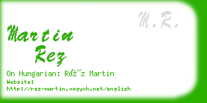 martin rez business card